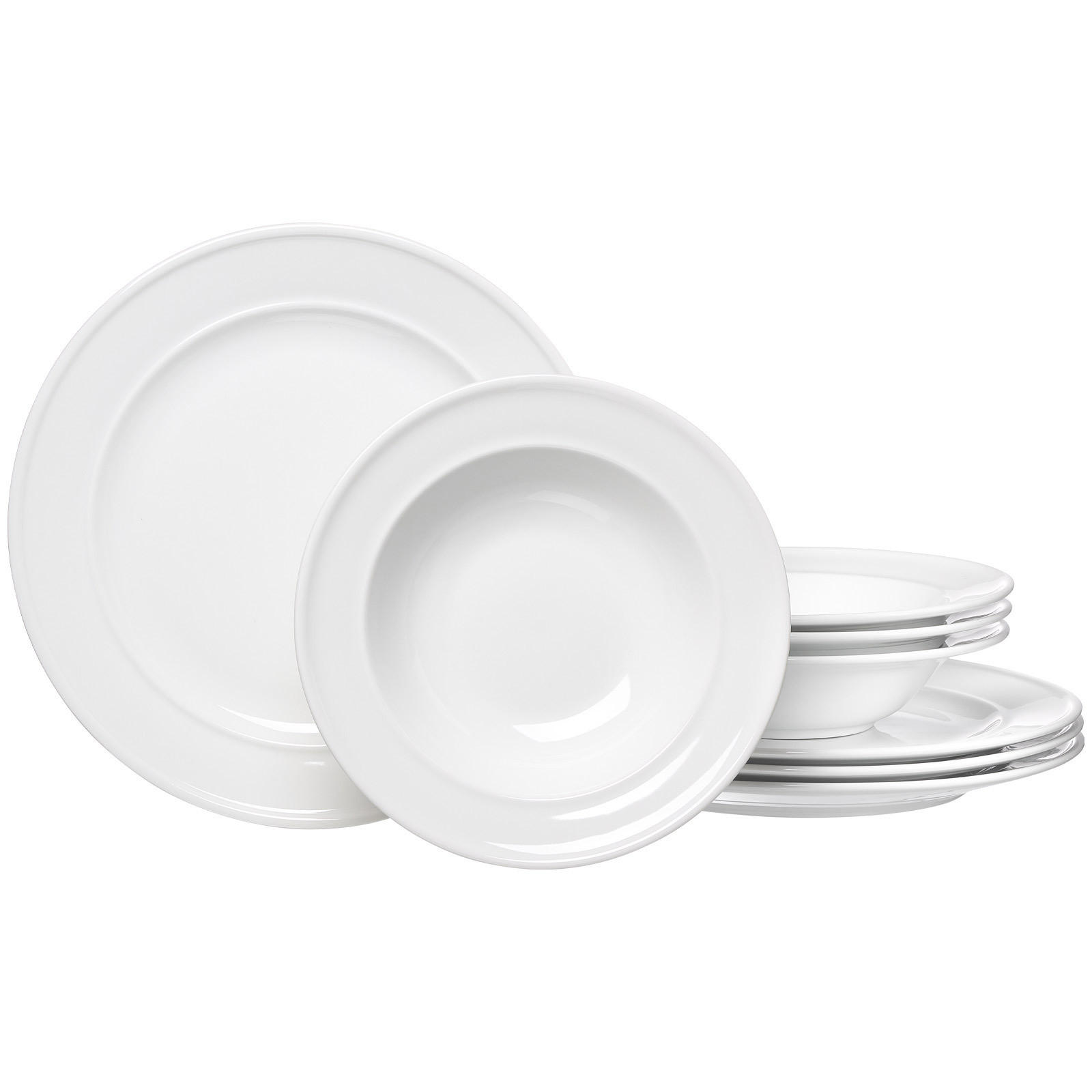 TAFELSERVICE Simple weiß 8er Set - Weiß, Keramik (1/1/1cm) - Ritzenhoff Breker
