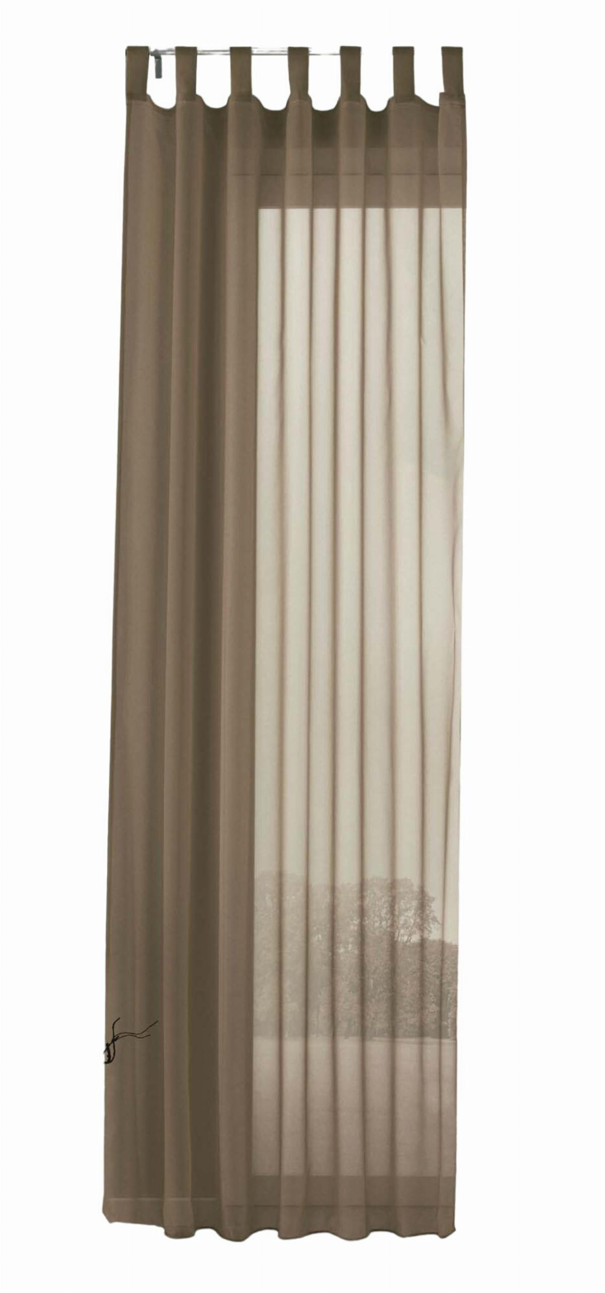 Gardinenbox Schlaufenschal Graubraun 140x245 cm