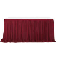 TISCHROCK Dunkelrot 183 cm - Bordeaux, Textil (76.2/76.2/1.5cm)