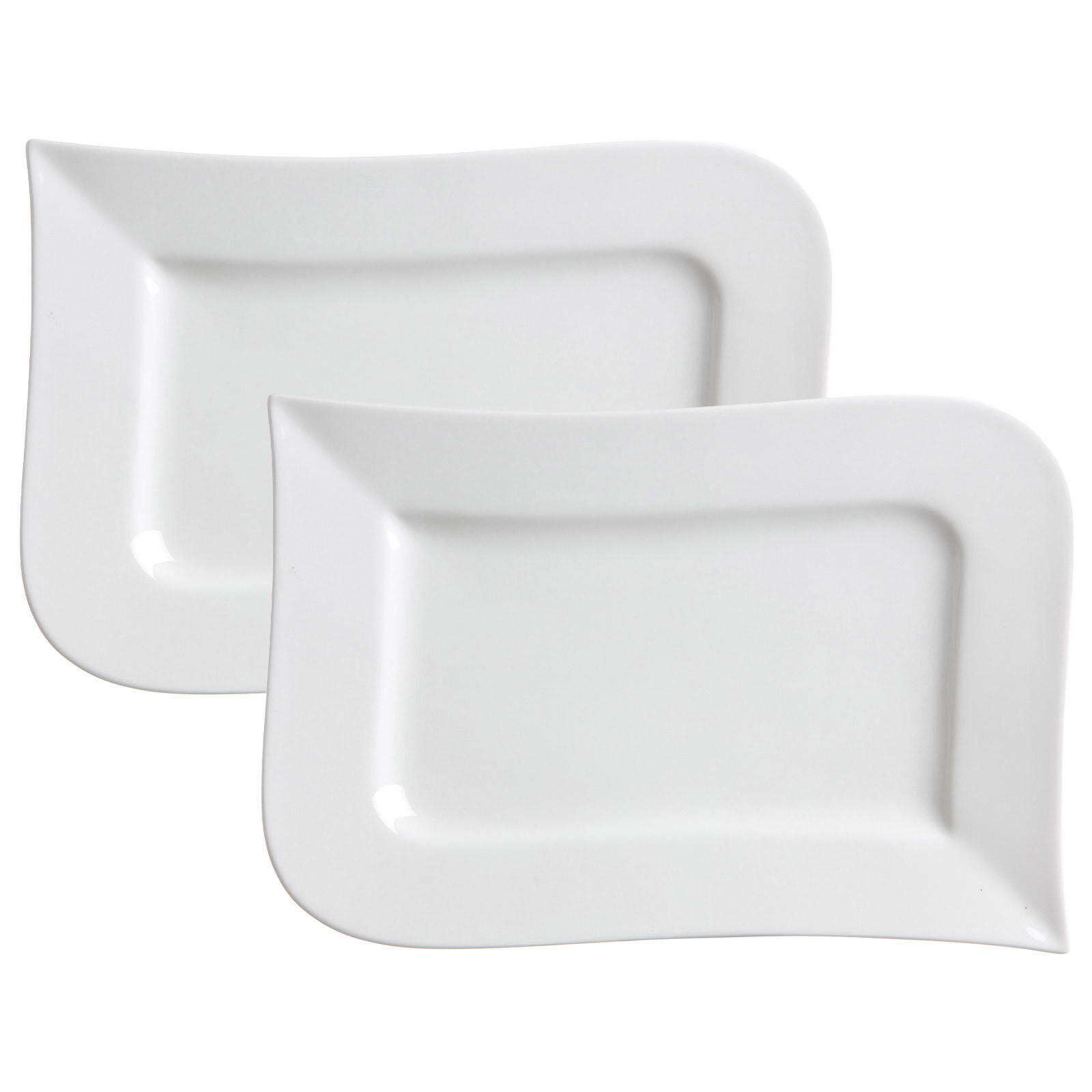 SERVIERPLATTEN Melodie weiß 31 x 21 cm 2er Set - Weiß, Keramik (21/3/31cm) - Ritzenhoff Breker