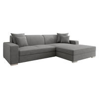 ECKSOFA Mexico, Seite: Rechts - Chromfarben/Grau, Holz/Kunststoff (263/178cm) - MIRJAN24