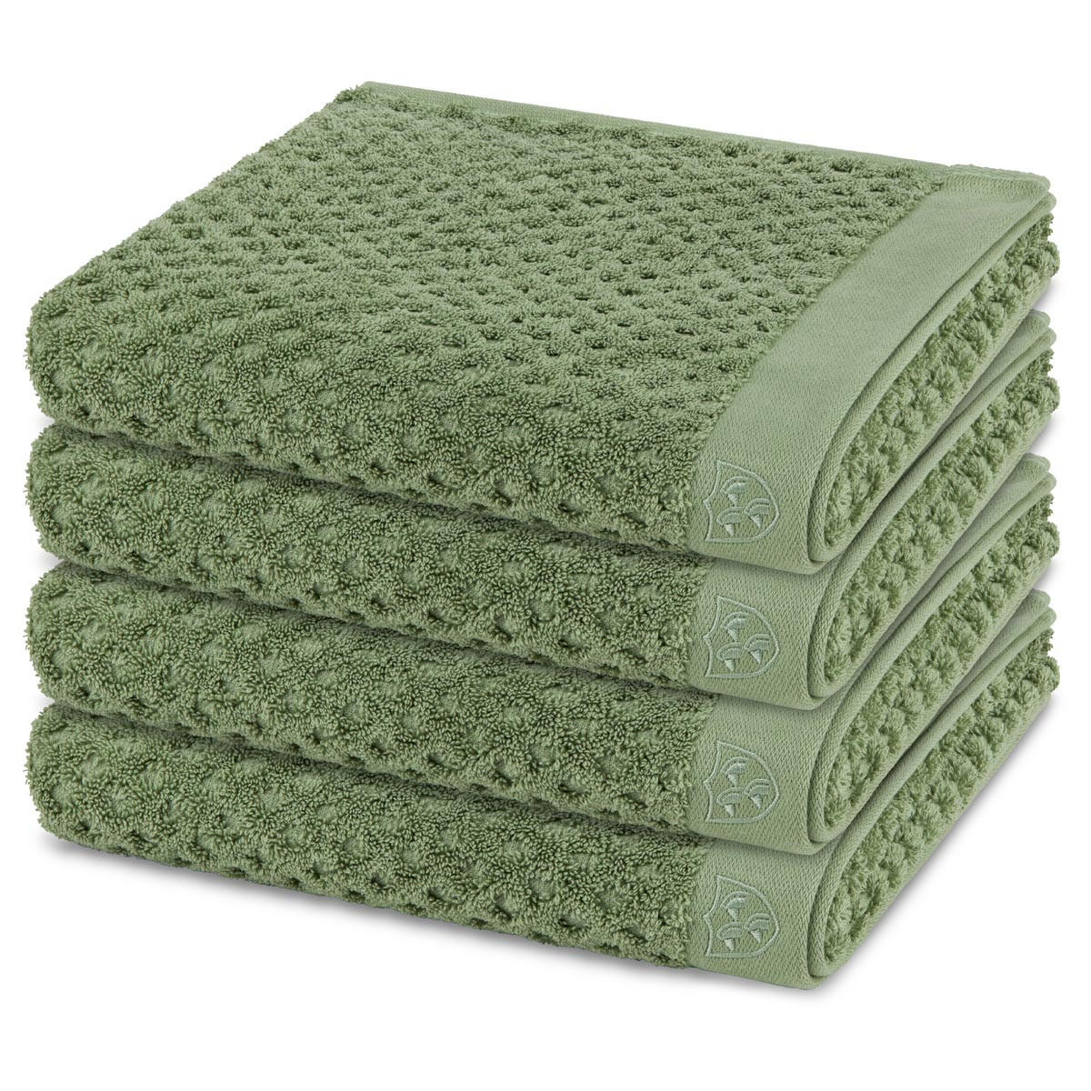 HANDTUCH Harmony 4er-Set - Grün, Textil (50/100cm) - Ross