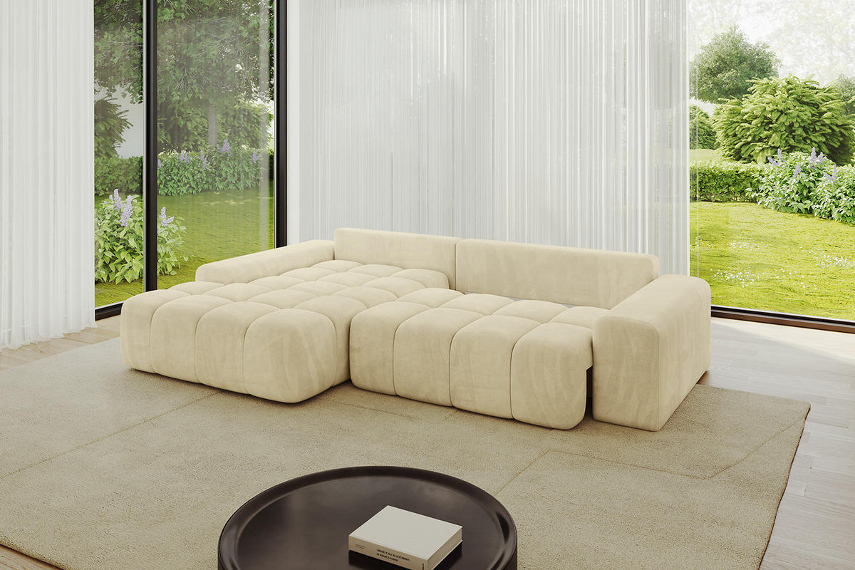 ECKSOFA Ottomane Links ENSI-L - 267x164x88 cm Taupe - Taupe, Holzwerkstoff/Kunststoff (267/164cm) - ALTDECOR