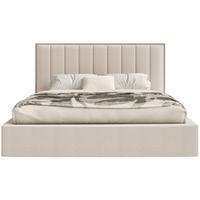 POLSTERBETT Togents Beige mit Chenillebezug, Bettkasten und LED, 160x200 cm - Beige, Textil (160/200cm) - Selsey