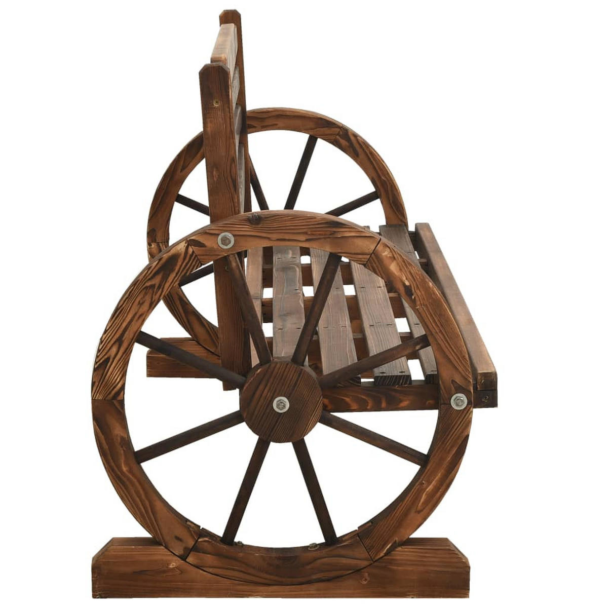 GARTENBANK 112 cm Massivholz Tanne - Braun, Holz (112/78/61cm) - furnicato