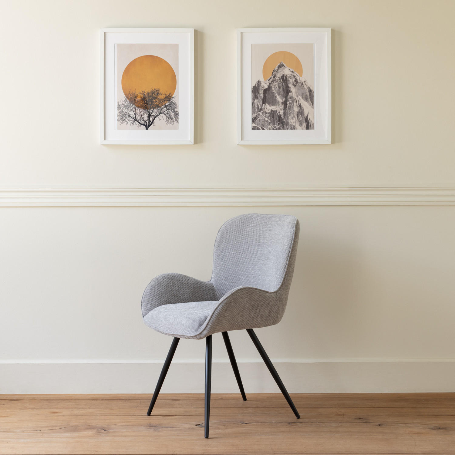 STUHL Eva Grau - Grau, Textil (56/84/59cm) - Happy Garden