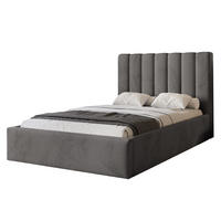 POLSTERBETT CIERO 120x200 cm Graphit Samt (Stoff Magic Velvet) - mit Bettkasten und Lattenrost - Dunkelgrau, Holzwerkstoff/Textil (120/200cm) - Ravio