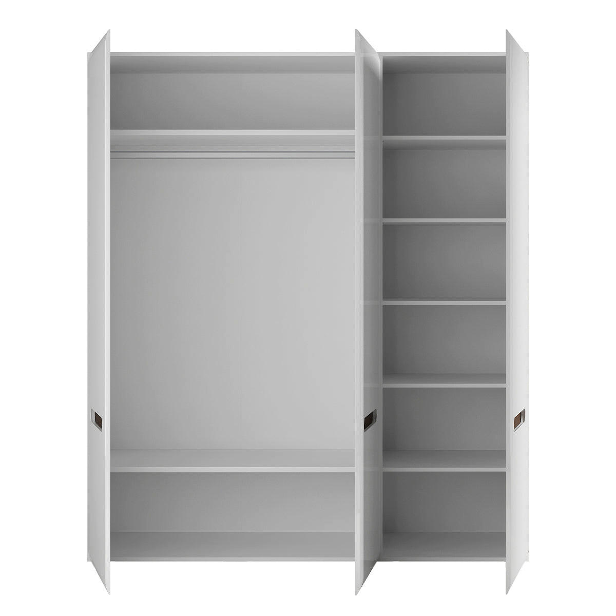 SCHRANK 3 Türen Darrel Weiß - Weiß, Holzwerkstoff (180/210/57cm) - Petits-meubles