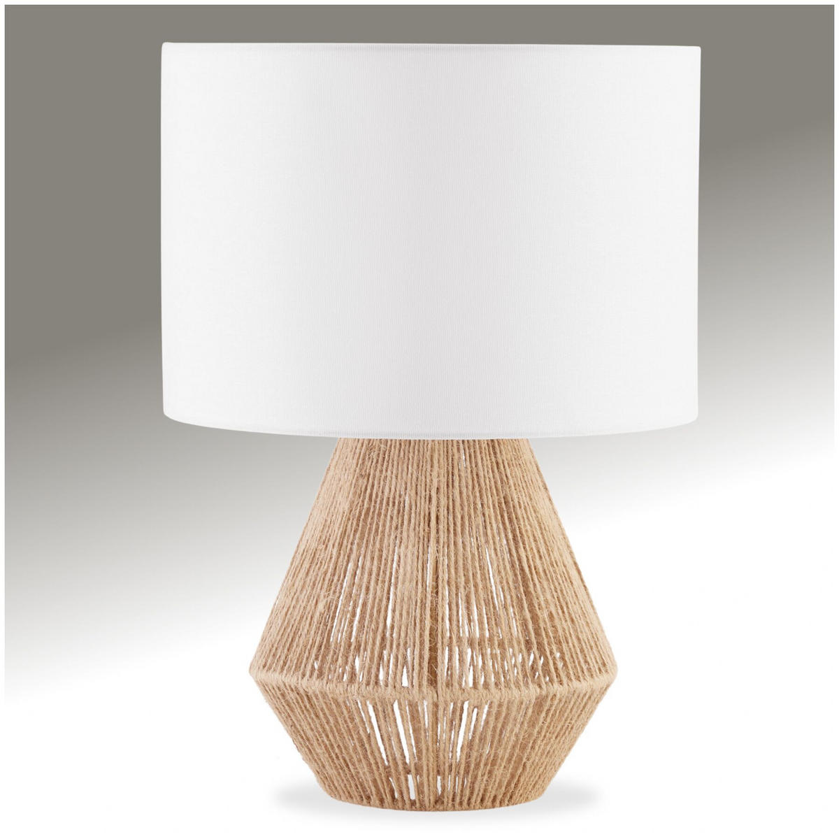 TISCHLEUCHTE Lignea Lux aus Jute, 32 x 45 cm, natur - Naturfarben, Metall (32/32/45cm) - tectake