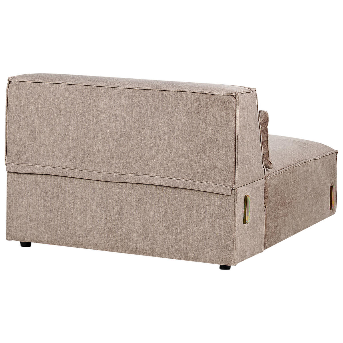2-SITZER-SOFA hellbraun ohne Armlehnen Hellnar - Braun, Textil (204/70/126cm) - Beliani
