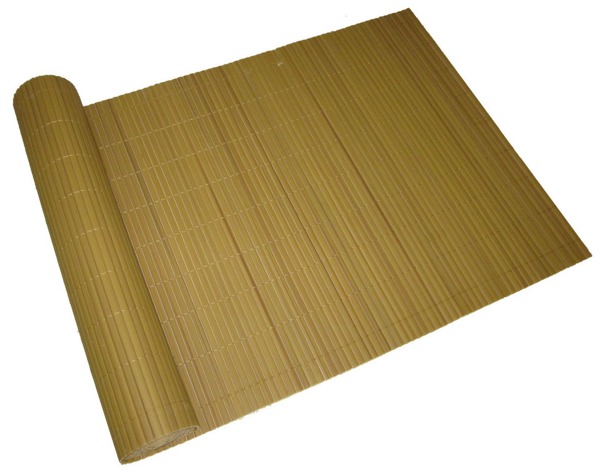 SICHTSCHUTZMATTE Elma PVC 90x500cm Hellbraun Balkon Sichtschutz - Hellbraun, Kunststoff (500/90cm) - DELUKE