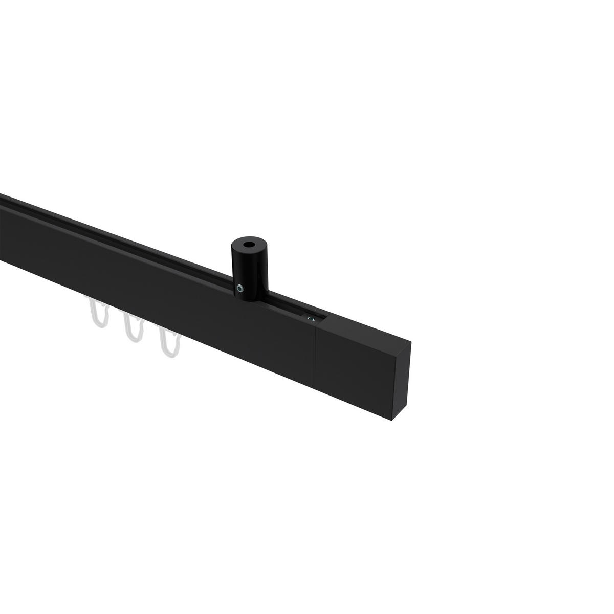 INNENLAUF-GARDINENSTANGEN-SET Sonius Lox 160 cm, 1-läufig, 14x35 mm Schwarz - Schwarz, Metall (160cm) - INTERDECO