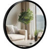 WANDSPIEGEL Gdansk Metall Schwarz Runder Spiegel - Schwarz, Metall (30/30/3cm) - DELUKE