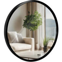 WANDSPIEGEL Gdansk Metall Schwarz Runder Spiegel - Schwarz, Metall (30/30/3cm) - DELUKE