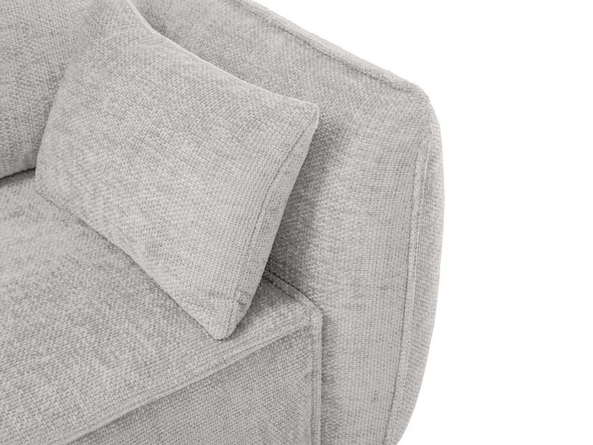 AUSKLAPPBARES-ECKSOFA links mit Container Kaelle aus Chenille-Stoff hellgrau 4 Sitzplätze - Hellgrau, Textil (165/252cm) - Micadoni