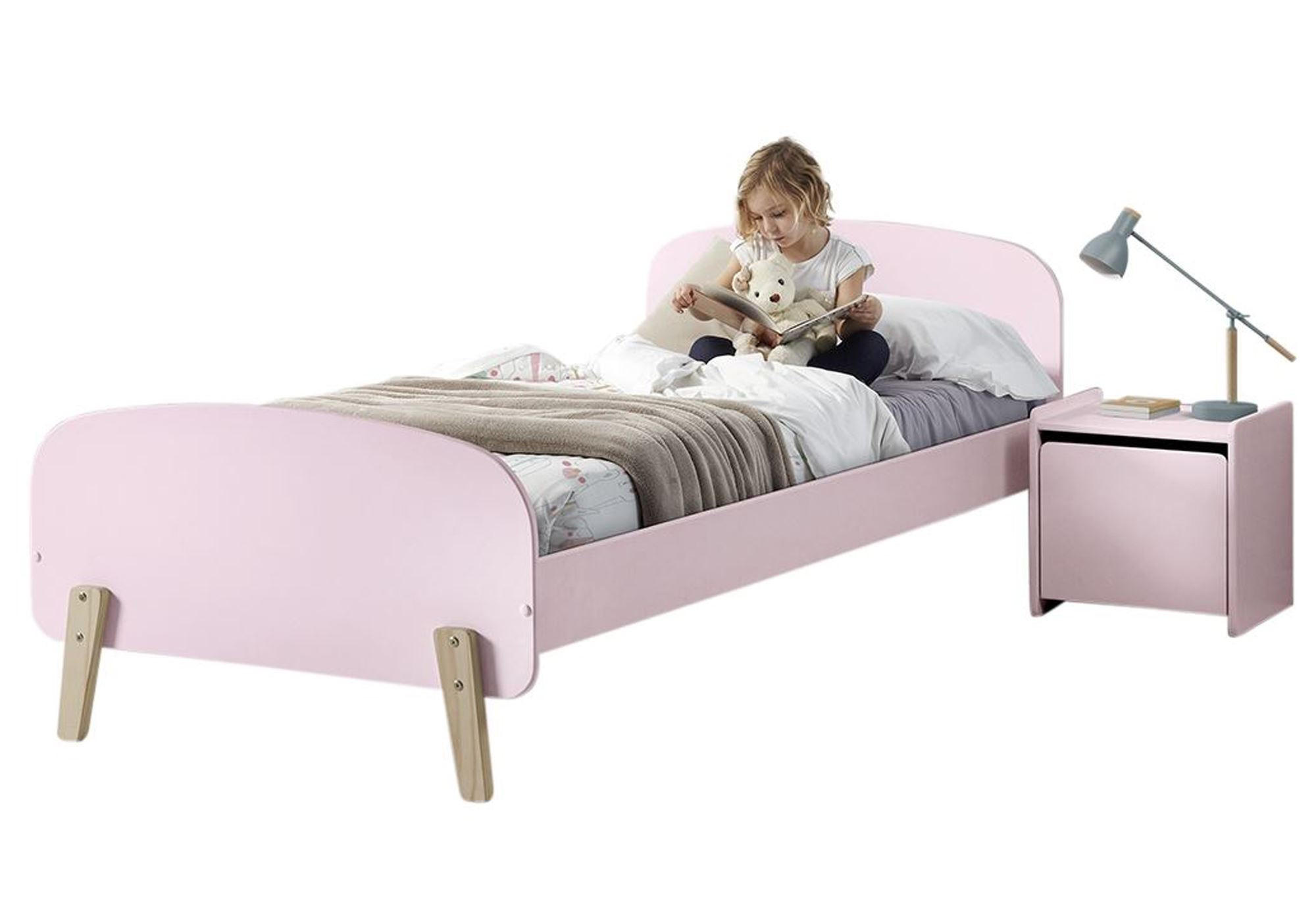 KINDERZIMMER Set Karilynn 1 Massivholz+MDF rosa - Rosa, Holz (210/73/110cm) - 58aufmkessel
