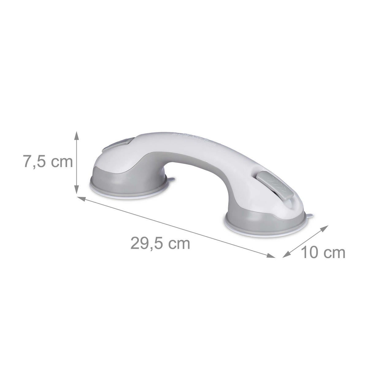 MADLO bílé šedé 2dílný-set - bílá, plast (10/7.5/29.5cm) - Relaxdays