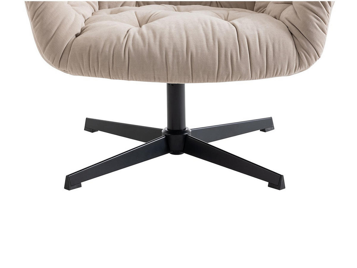 DREHSESSEL - Stoff - Beige - OPHELIE - Beige, Textil (83/87/83cm) - Vente-Unique