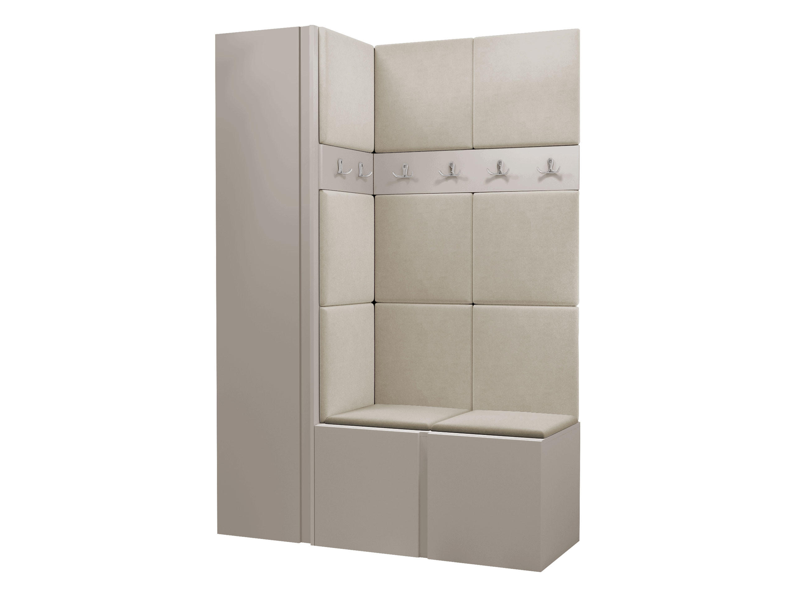 GARDEROBEN-SET Orion IX - Kaschmir/Beige, Holzwerkstoff/Kunststoff (124/186/46cm) - MIRJAN24