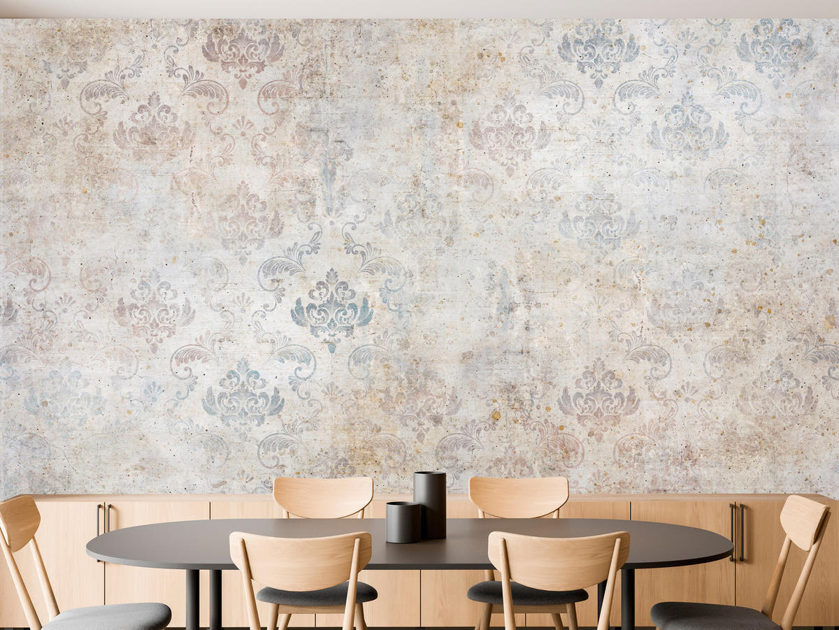 FOTOTAPETE für Schlafzimmer Vintage Ornamente Dekorativ 450x315 - Beige/Braun, Papier (450/315cm) - Muralo