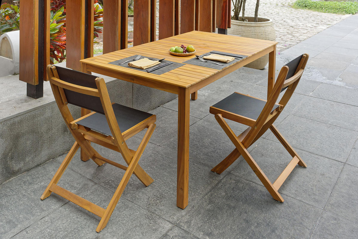 GARTENSTUHL 2er-Set Holz Braun - Braun, Holz (48/85/54cm) - Nordlys