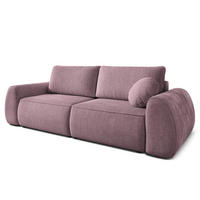 BETTSOFA ZEFEO Lila Kordstoff mit Schlaffunktion - Lila, Textil (264/96/106cm) - MASSENO