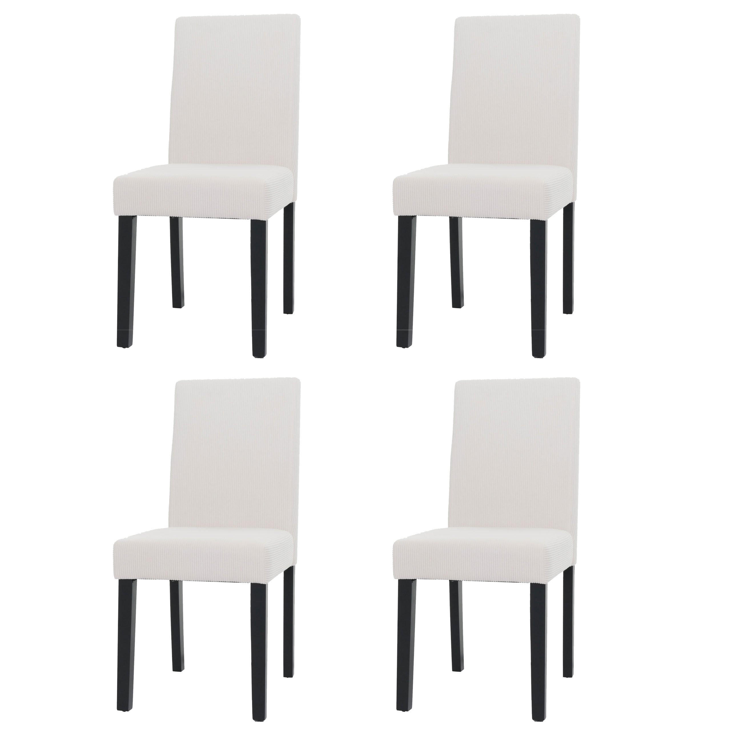 ESSZIMMERSTUHL Cremeweiß 4er-Set - Weiß, Textil (42/90/50cm) - MCW