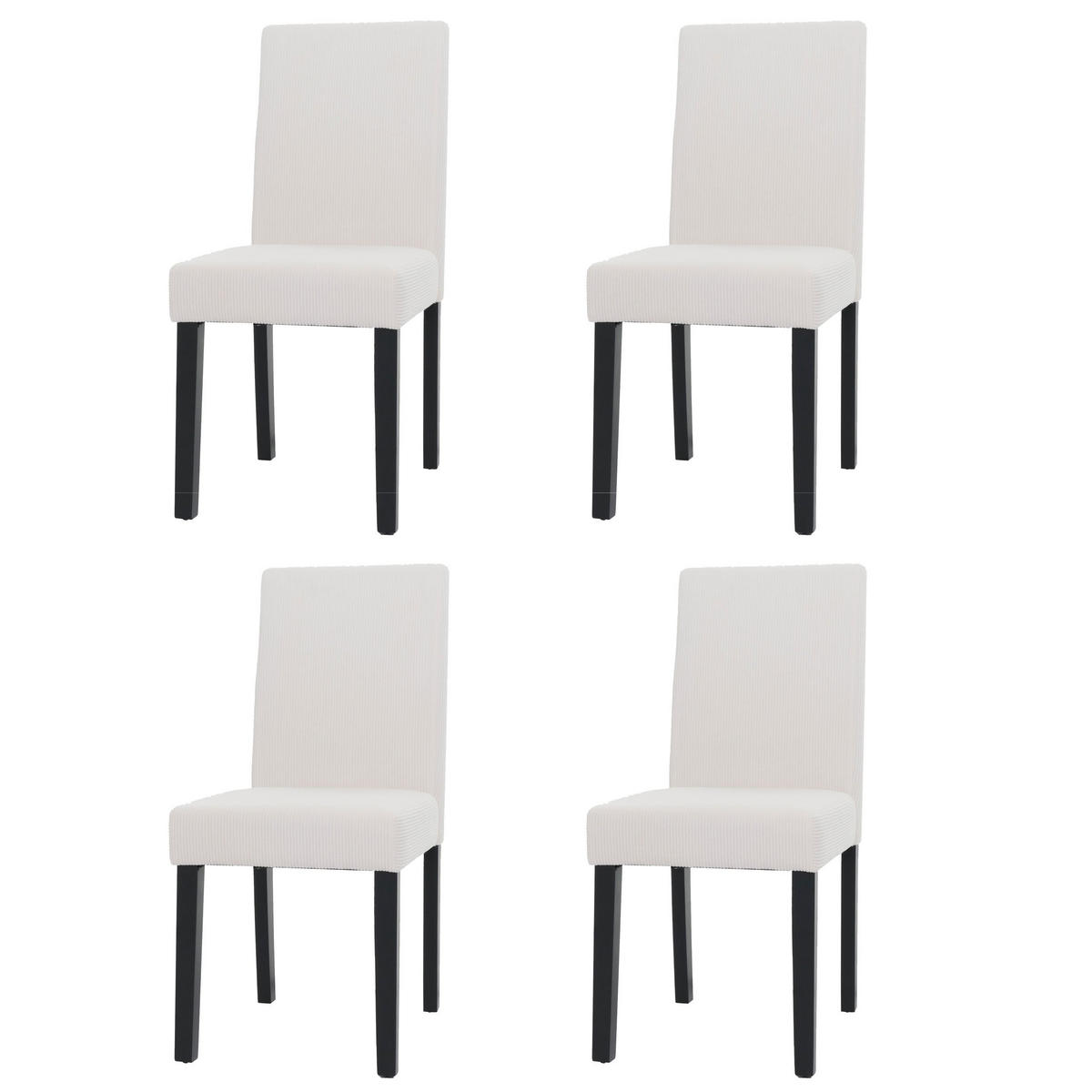 ESSZIMMERSTUHL Cremeweiß 4er-Set - Weiß, Textil (42/90/50cm) - MCW