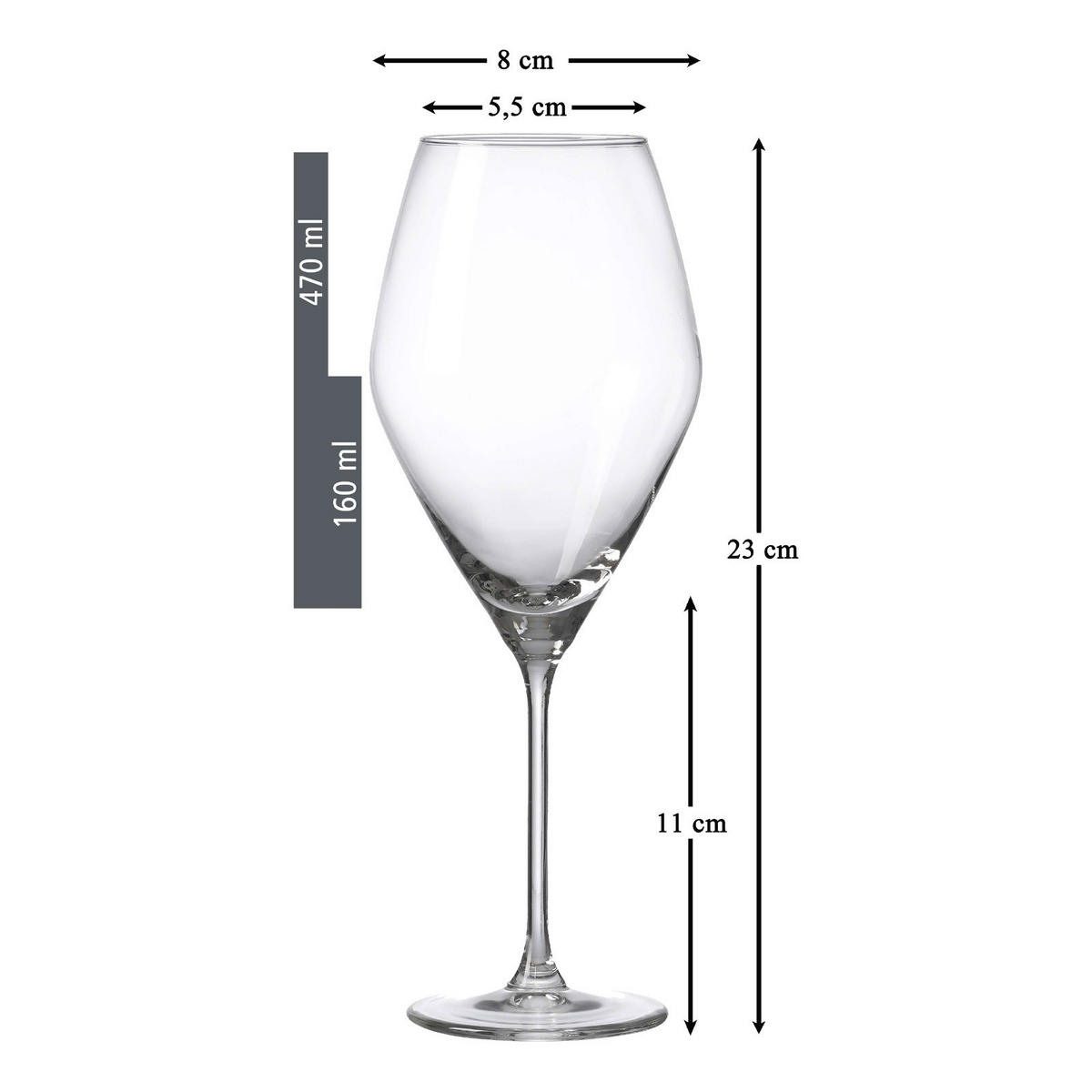 ROTWEINGLÄSER Salsa transparent 470 ml 6er Set - Transparent, Glas (0.47L) - Ritzenhoff Breker