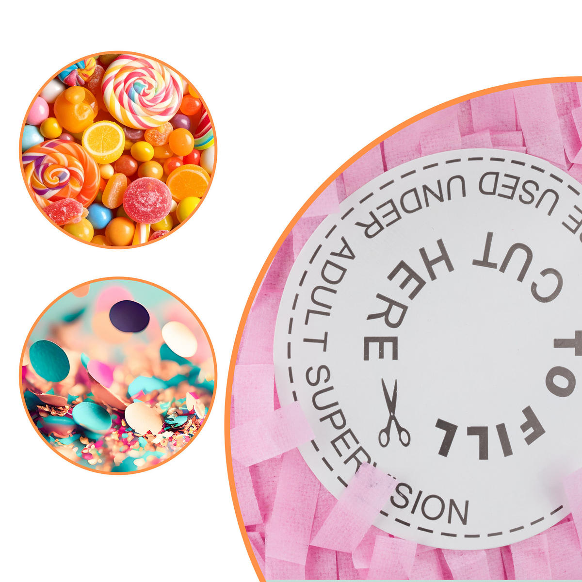 PINATA - Rosa, Papier/Wellpappe (43/25/20cm) - Relaxdays