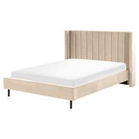 BETT mit Lattenrost 140x200 cm Beige Villette - Beige, Textil (140/200cm) - Beliani