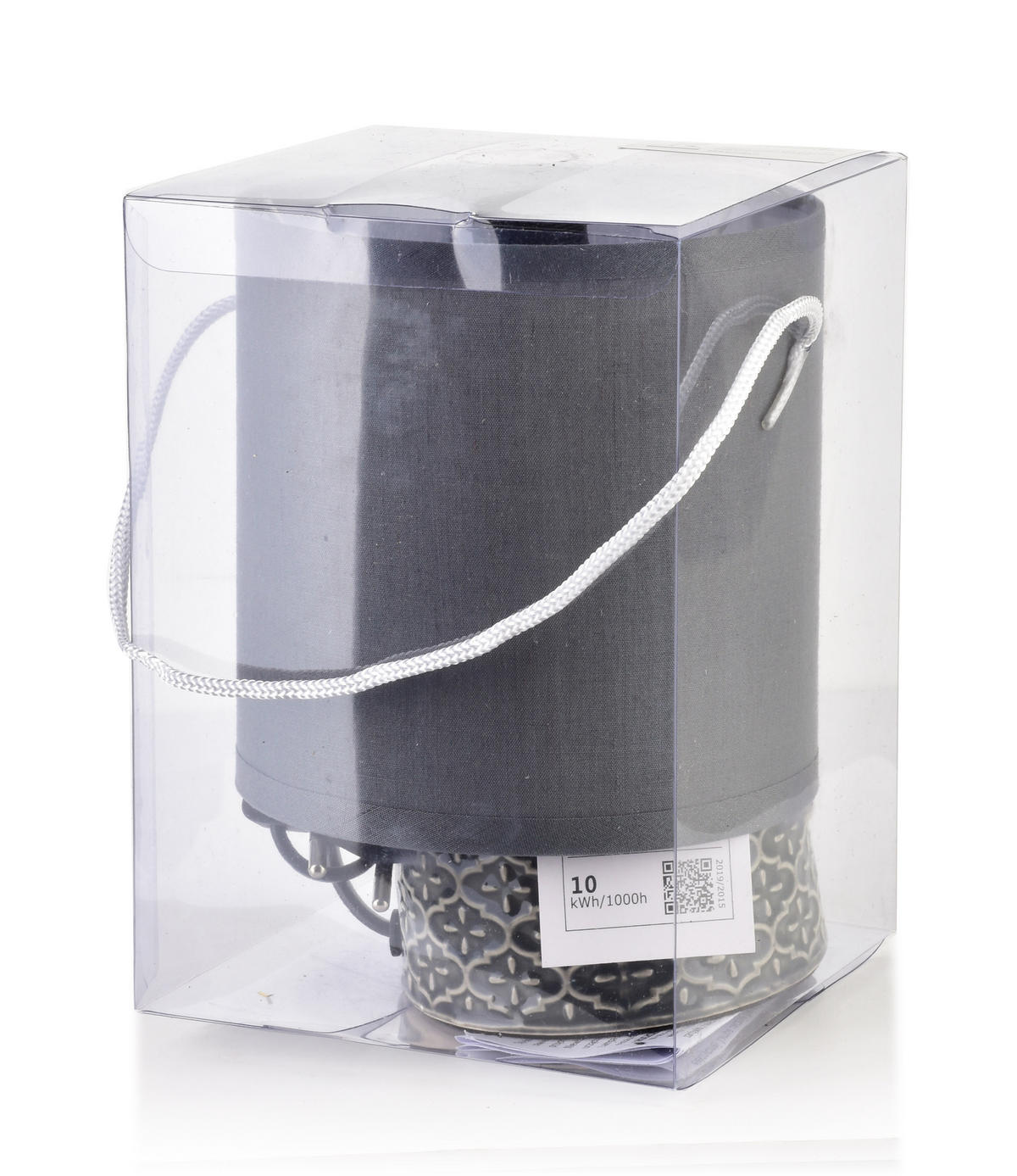 TISCHLAMPE Leti Grau 13/13/18.5 cm Keramik - Grau, Keramik (13/13/18.5cm) - Mondex