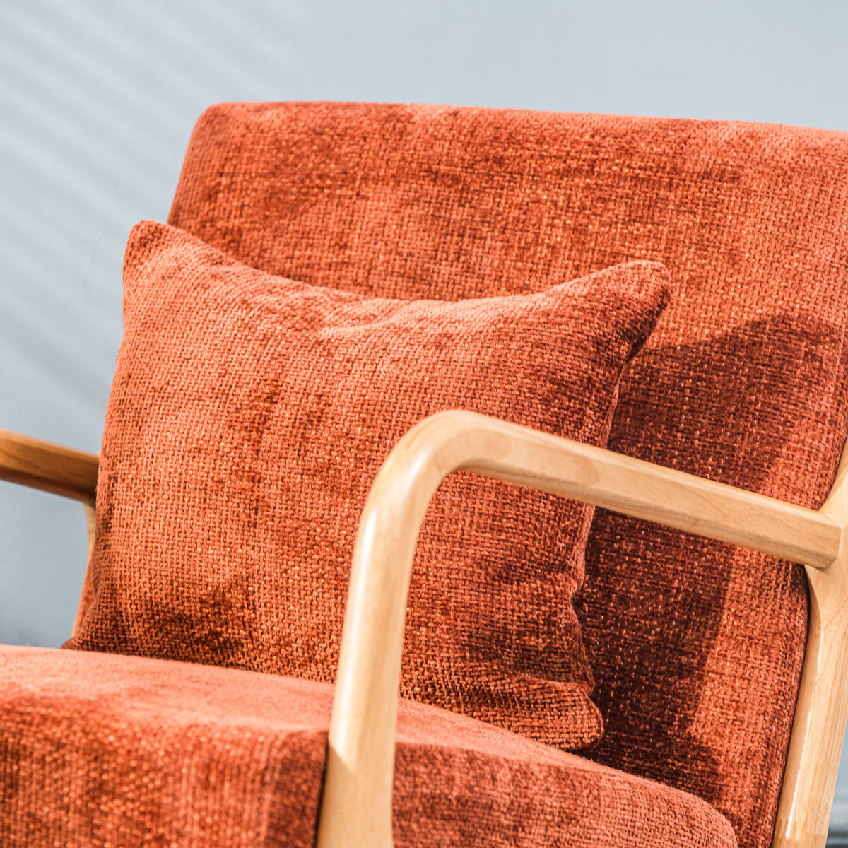 SESSEL Holz Terrakotta - Rot, Holz (64/80/88cm) - Nordlys