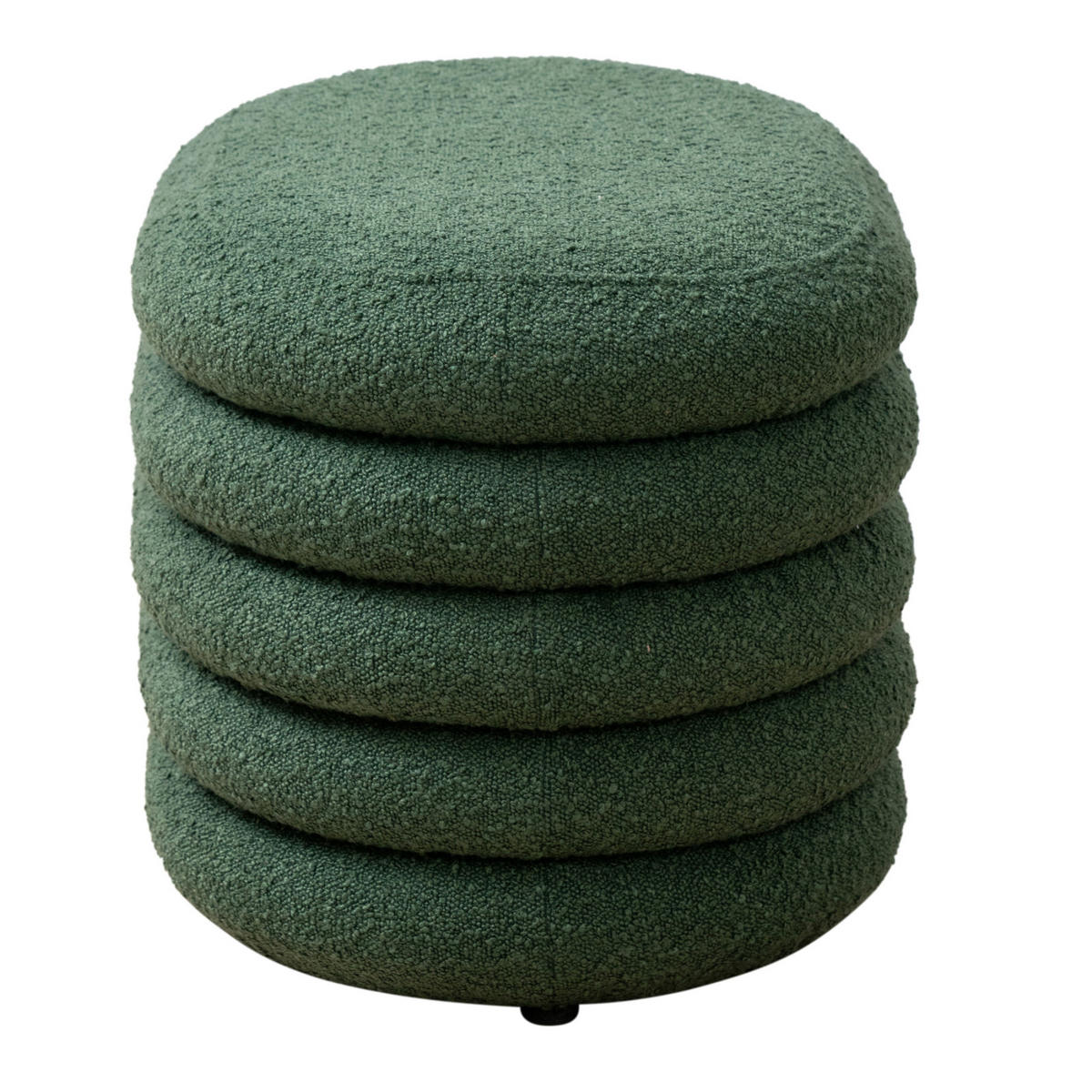 HOCKER Blossom S mit Stauraum Sitzhocker Ottomane Boucle-Polster Dunkelgrün - Grün, Textil (60/42/45cm) - SVITA