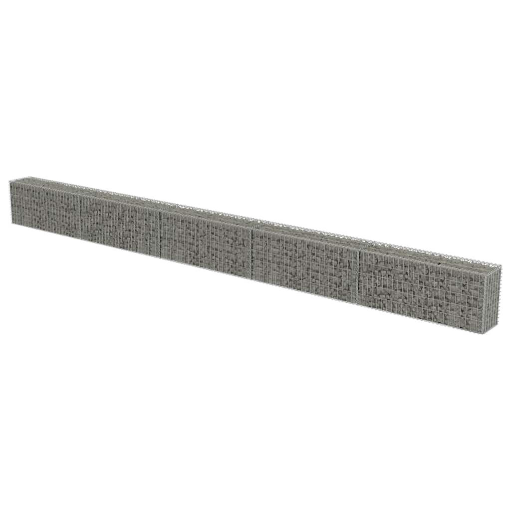vidaXL Gabionenwand Silber 30x50 cm