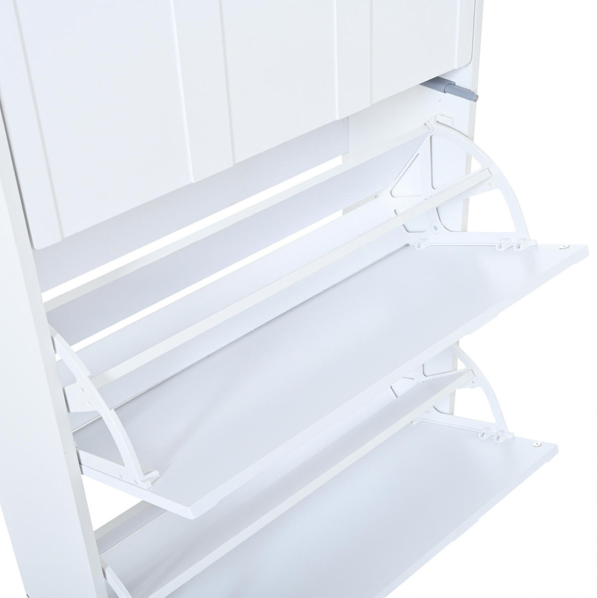 SCHUHSCHRANK aus MDF 70x25x120cm in Weiß mit 6 Fächern - Weiß, Holzwerkstoff (70/102/25cm) - Modfu