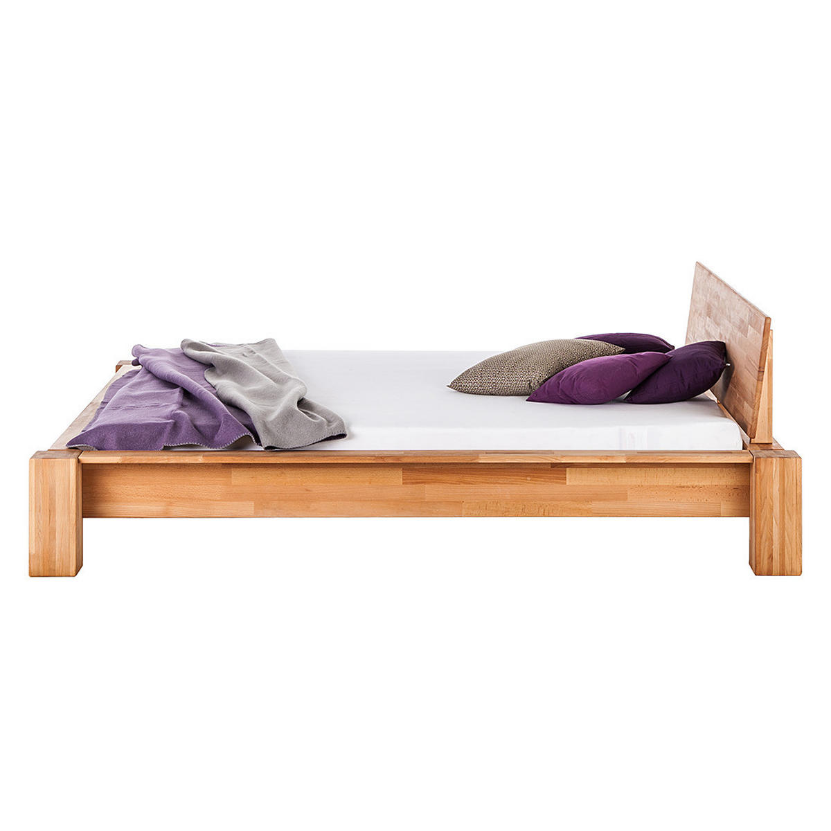BETT - Massivholz - Kernbuche, Holz (160/200cm) - home24