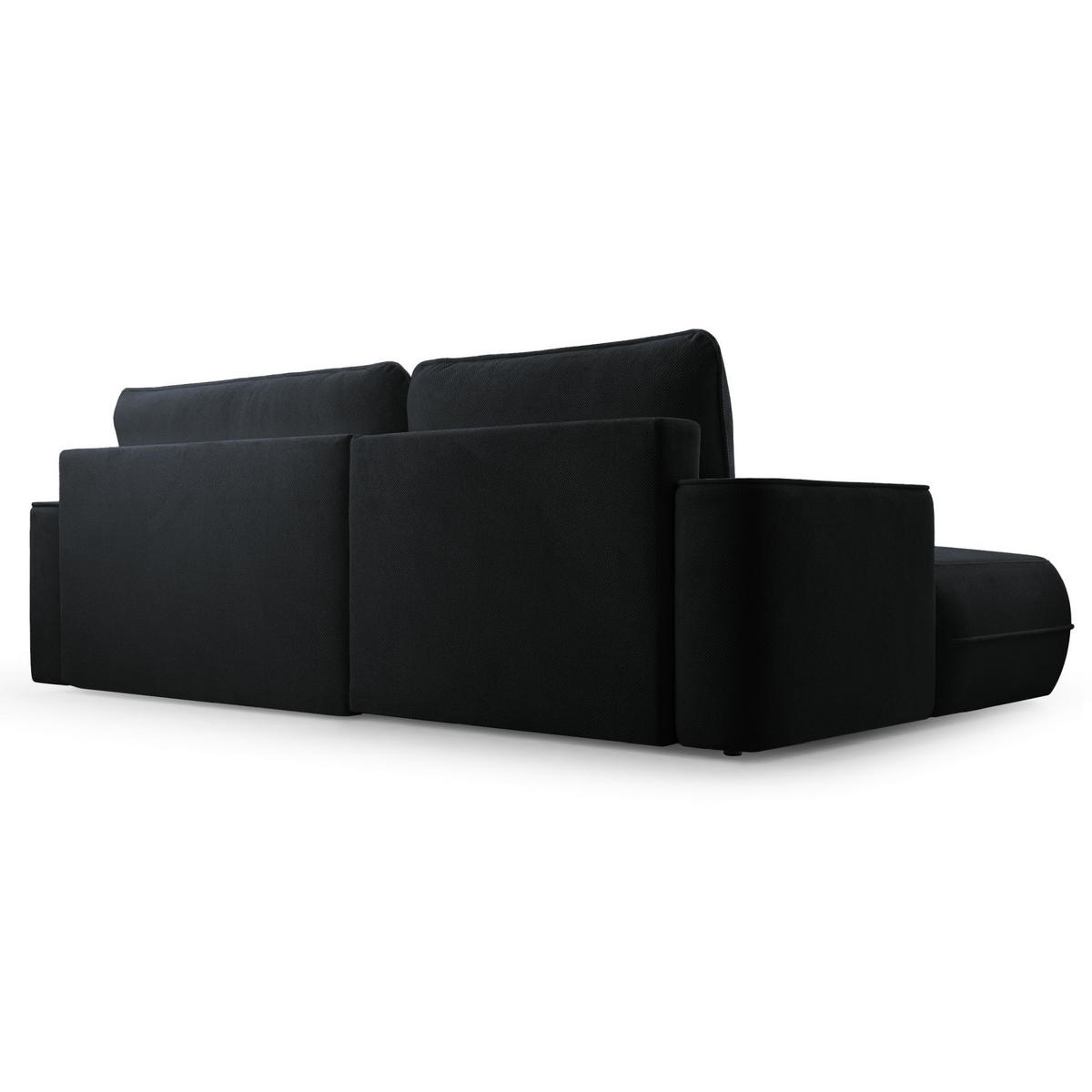 ECKSOFA Fuerro Schwarz Strukturstoff - Schwarz, Kunststoff/Textil (168/260cm) - Selsey