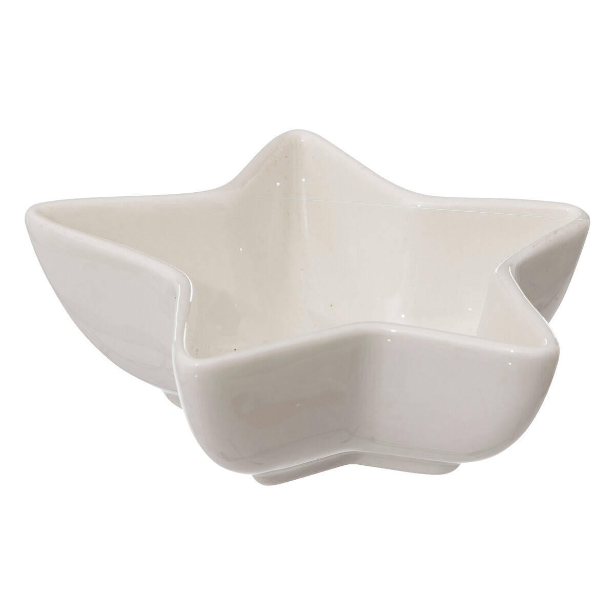 SCHÄLCHEN Sternform 42 cm - Weiß, Naturmaterialien (14/6.5/42cm) - Atmosphera Createur d´interieur