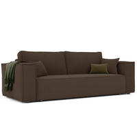 SOFA mit Schlaffunktion und Bettkasten, Braun - Braun, Holzwerkstoff/Textil (240/84/105cm) - Idohome