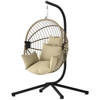 HÄNGESESSEL DE-15325 Kaki - Mokka, Metall (106/188/115cm) - ComfortXL