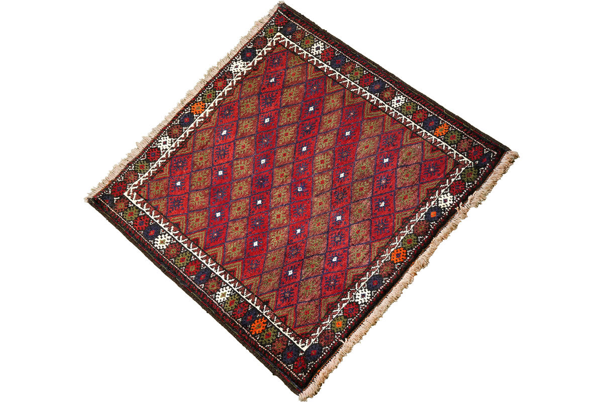 TEPPICH Gashgai Mehrfarbig 85/90 cm Schurwolle - Multicolor, Textil (90/85cm) - Looma