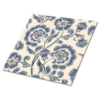 FLIESENAUFKLEBER 9 Stück 30x30 cm selbstklebend Klassisches Blumenmuster - Grau, Textil (30/1.6/30cm) - TULUP