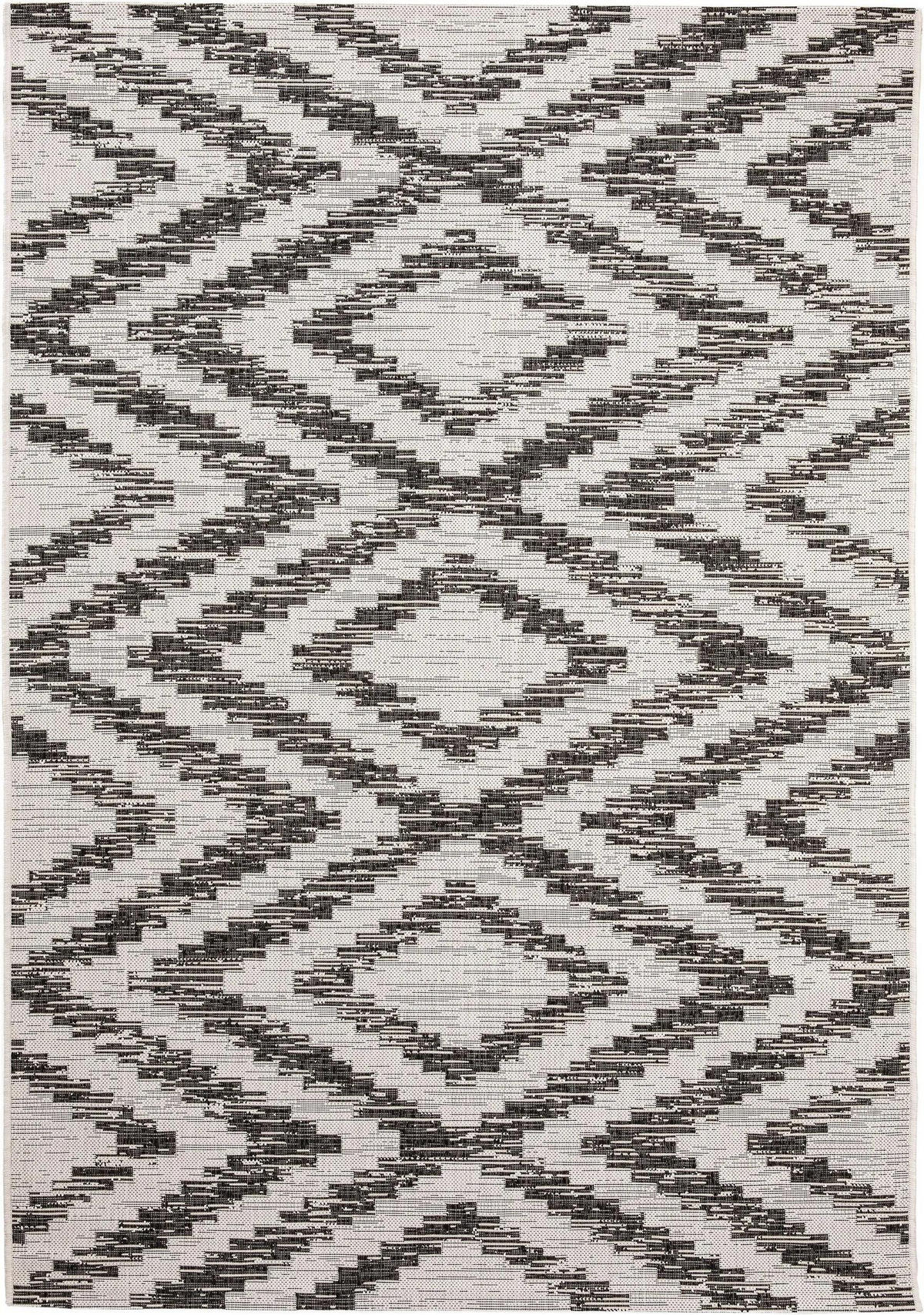 OUTDOORTEPPICH Cleo Weiß/Schwarz 80x150 cm - Weiß, Textil (80/150cm) - benuta Nest