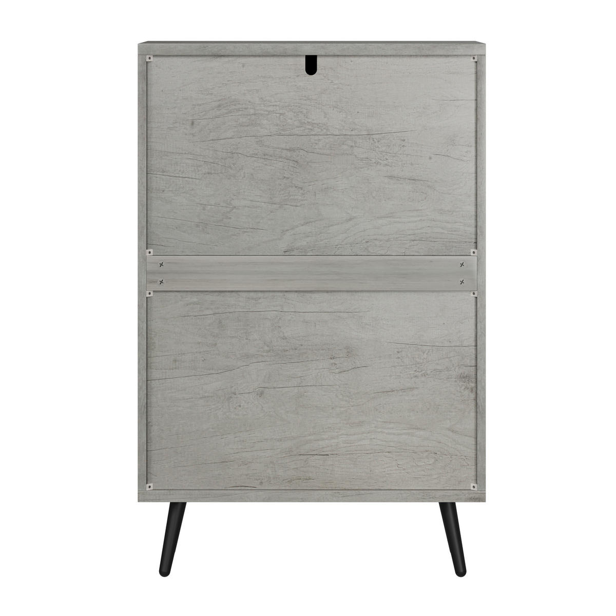 SCHUHSCHRANK aus MDF & Spanplatte in Grau mit 2 Flip-Schubladen - Grau, Holzwerkstoff (60/94/24cm) - Modfu