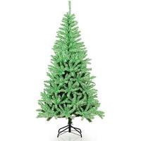 WEIHNACHTSBAUM im Dunkeln leuchtend 180cm Grün - Grün, Metall (180cm) - COSTWAY