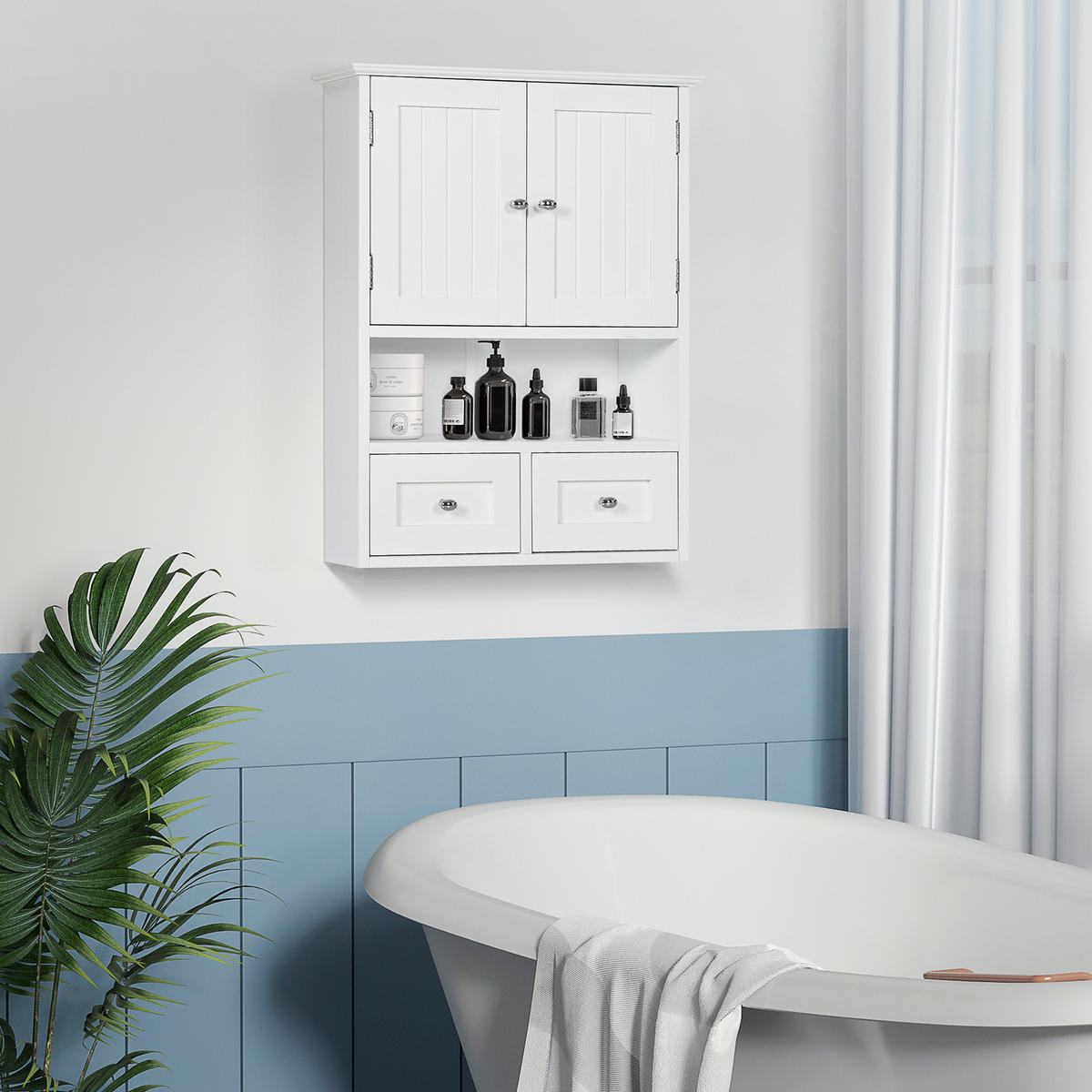 HÄNGESCHRANK Weiß 1 Stück - Weiß, Kunststoff (50.8/66/17.8cm) - GiPP