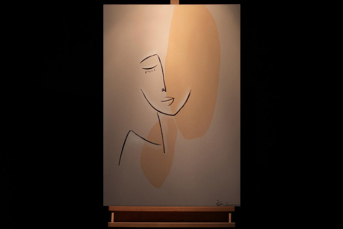 ACRYLBILD HANDGEMALT 60/90 cm - Pink, Holz/Textil (60/90cm) - KUNSTLOFT