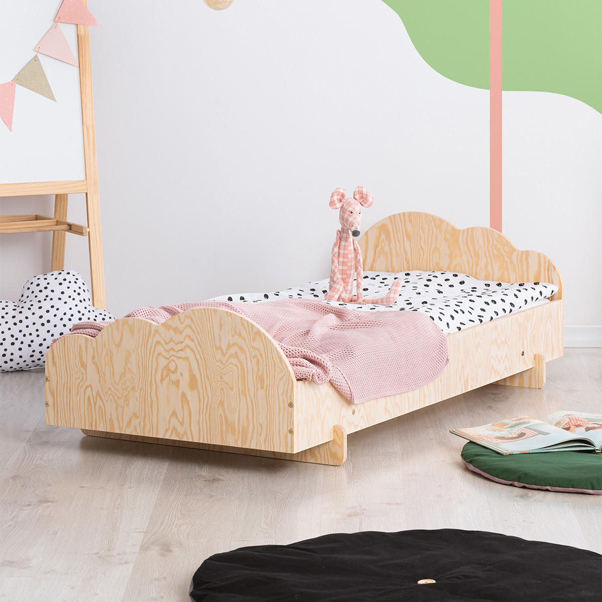 POSTEL 90/190 Louison Přírodní dřevo - hnědá, dřevo (90/190cm) - Petits-meubles