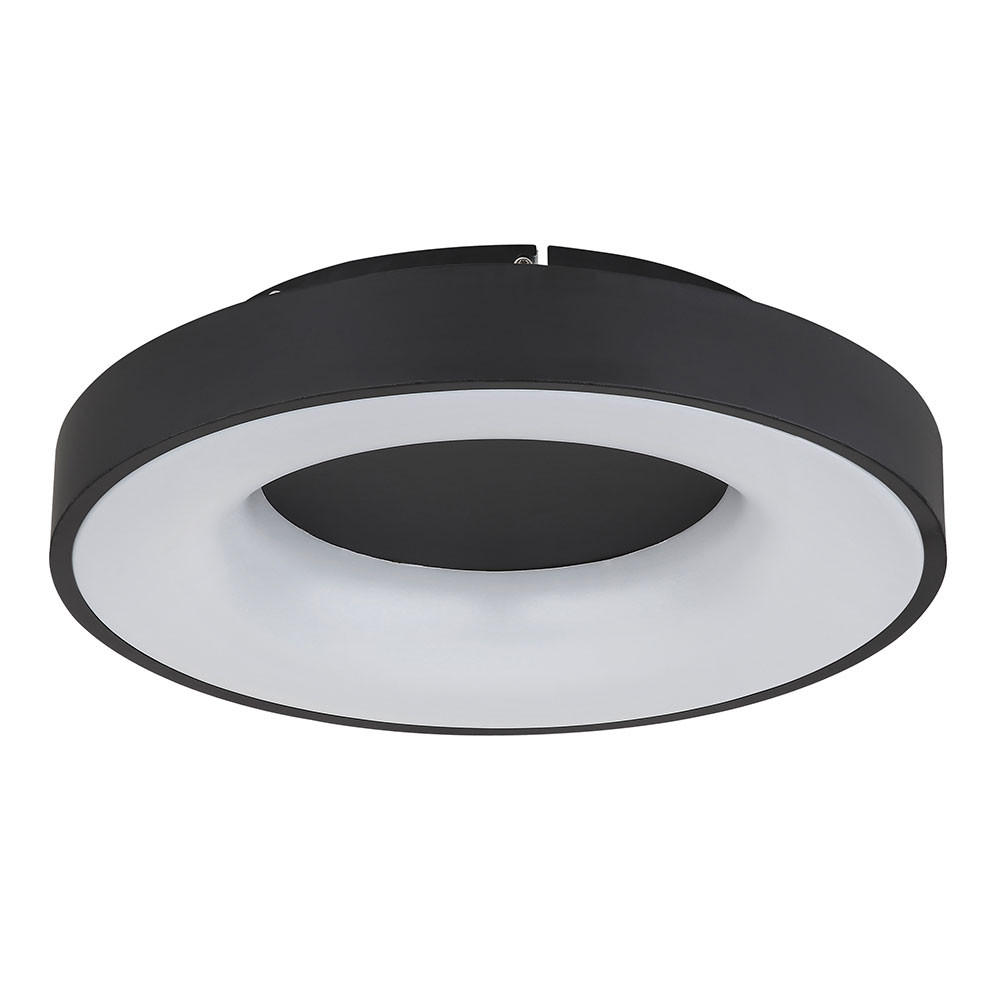 LED DECKENLEUCHTE Metall Schwarz - Schwarz, Metall (40/40/10cm) - Globo Lighting